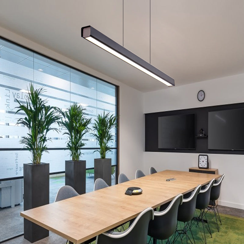 Caratteristico semplice moderno moderno a LED LED Isola sospesa a sospensione per ufficio sala da pranzo