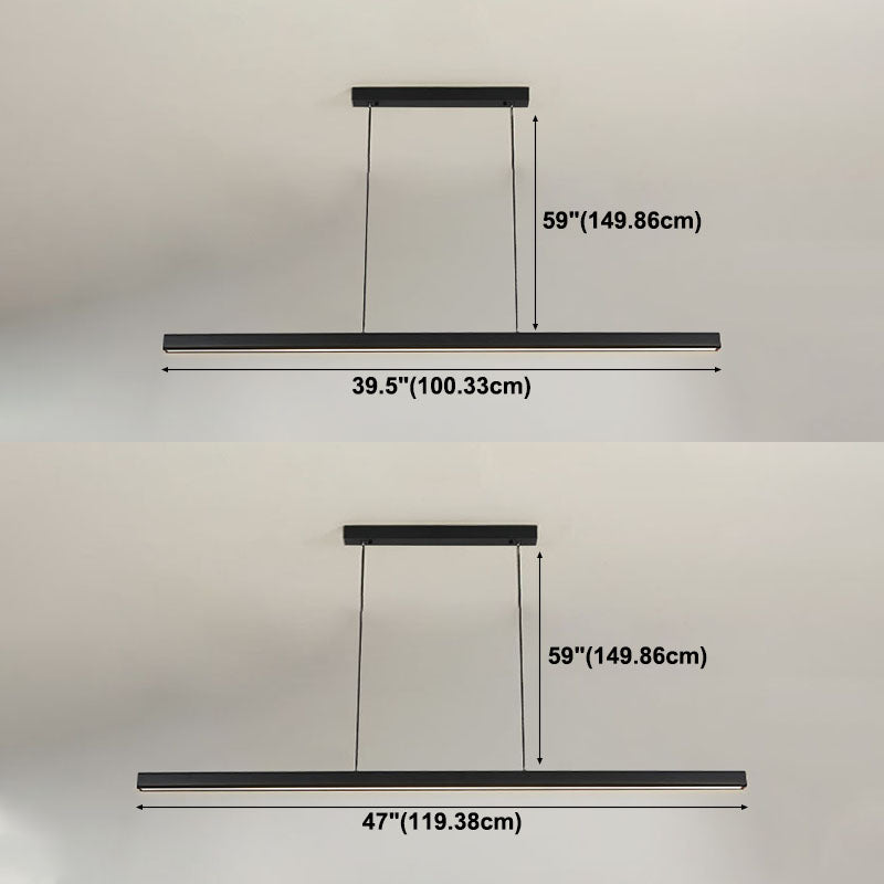 Simple Modern Style LED Hanging Island Pendant Light for Dining Room Living Room