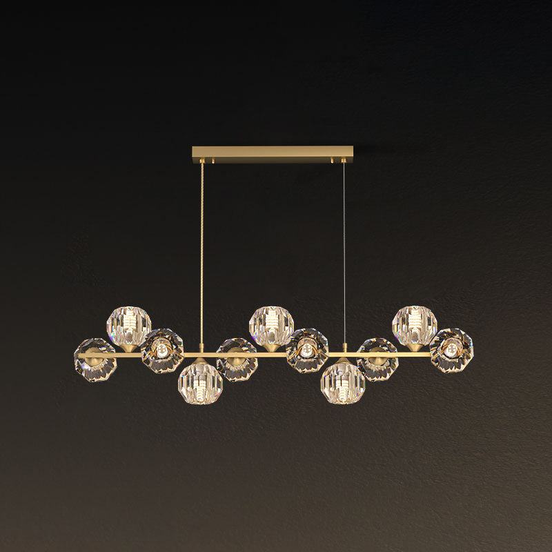 Nordic Light Luxury Simple Modern Style LED Hanging Island Pendant Light for Dining Room Office