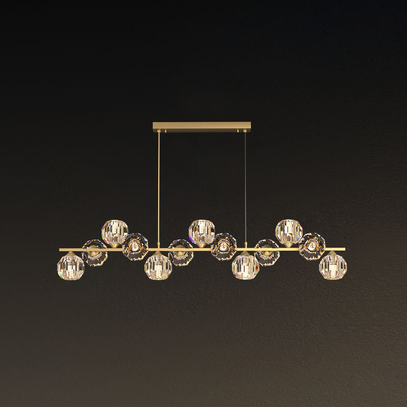 Nordic Light Luxury Simple Modern Style LED Hanging Island Pendant Light for Dining Room Office