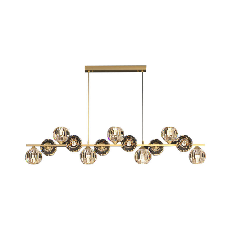 Nordic Light Luxury Simple Modern Style LED Hanging Island Pendant Light for Dining Room Office