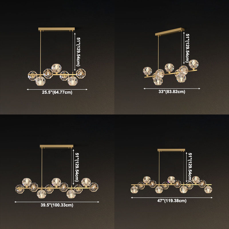 Nordic Light Luxury Simple Modern Style LED Hanging Island Pendant Light for Dining Room Office