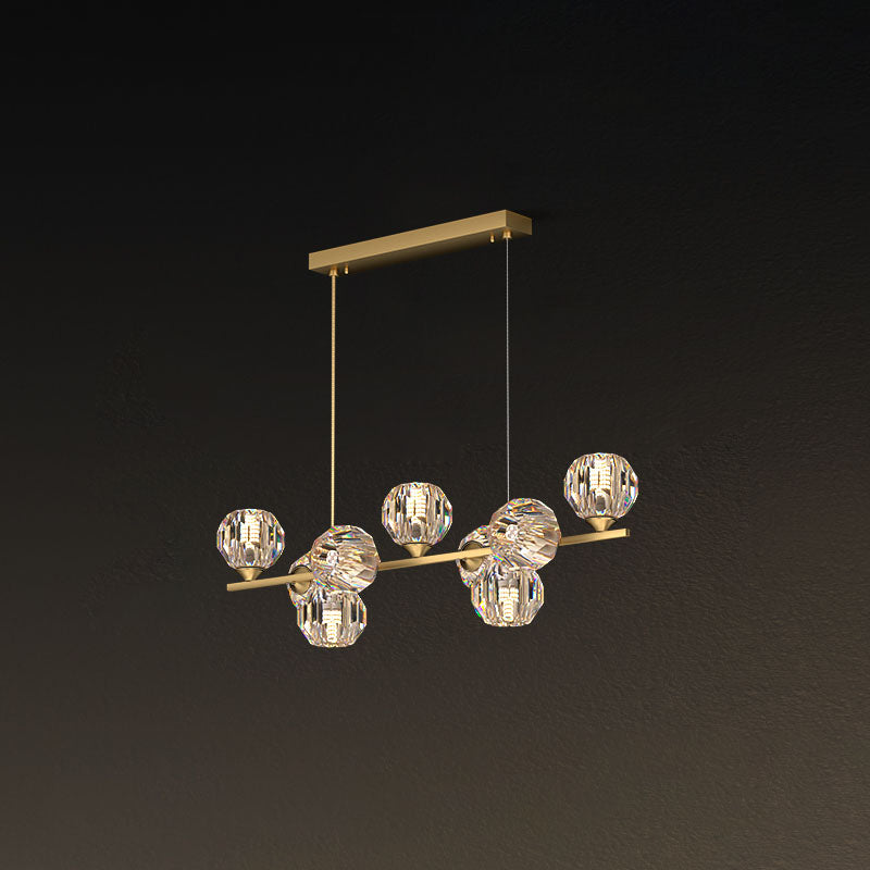 Nordic Light Luxury Simple Modern Style LED Hanging Island Pendant Light for Dining Room Office