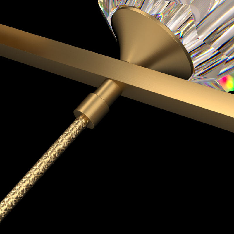 Nordic Light Luxury Simple Modern Style LED Hanging Island Pendant Light for Dining Room Office