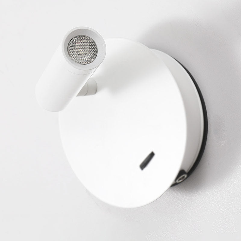 Pronzo della parete in metallo nero con interruttore a parete a parete a 1 lutto Luce montata per camera da letto