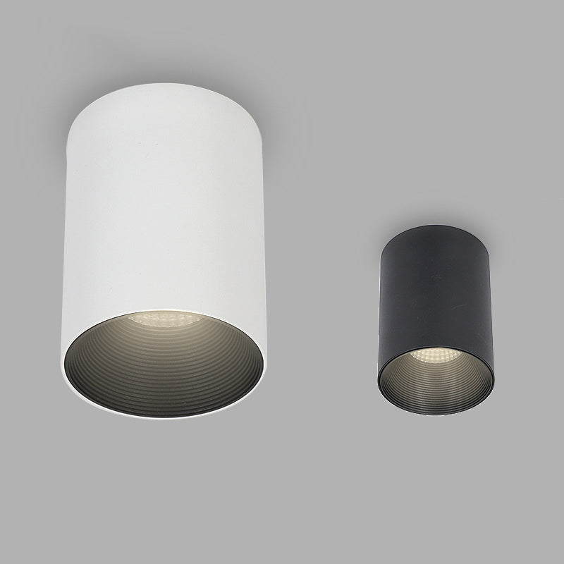 Plafonniers cylindriques en aluminium à montage en surface à 1 lumière de style moderne