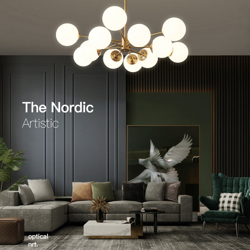 Modern Simple Light Luxury Style LED Pendant Chandelier Light for Living Room Dining Room Bedroom