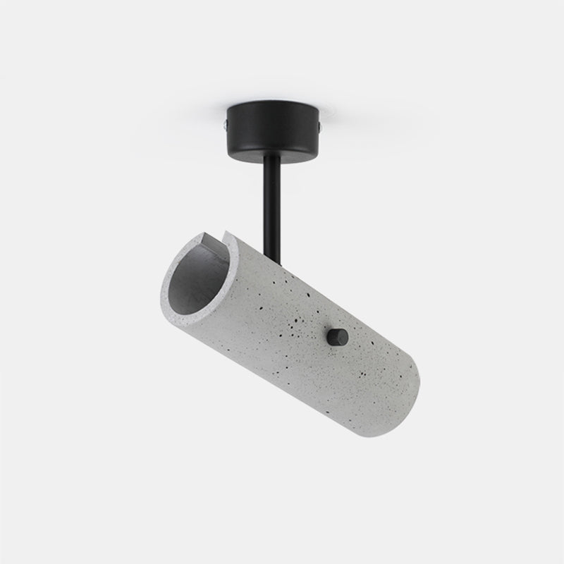 Luci di applique del cilindro moderno cemento a parete a 1 luci per il bagno