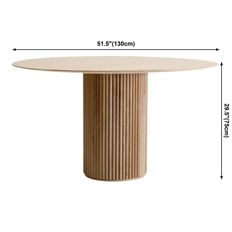 Table à manger en bois massif, ton marron, guéridon simple pour salle à manger