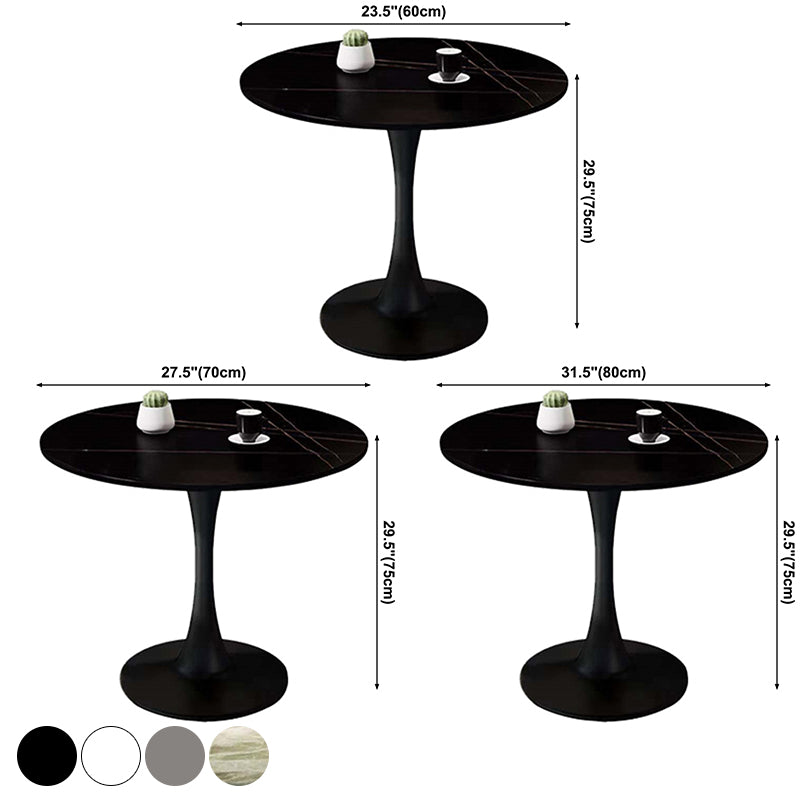 Mesa redonda Mesa de comedor contemporánea mesa de cocina con base de tulipán
