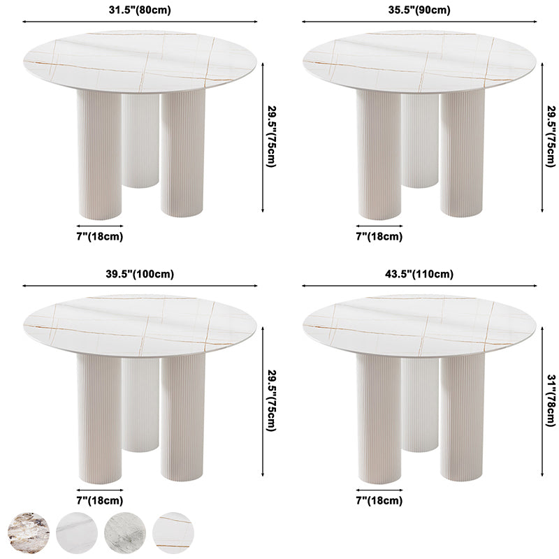 Estilo contemporáneo Round 3 Legs Mesa de comedor Muebles para el hogar para interiores