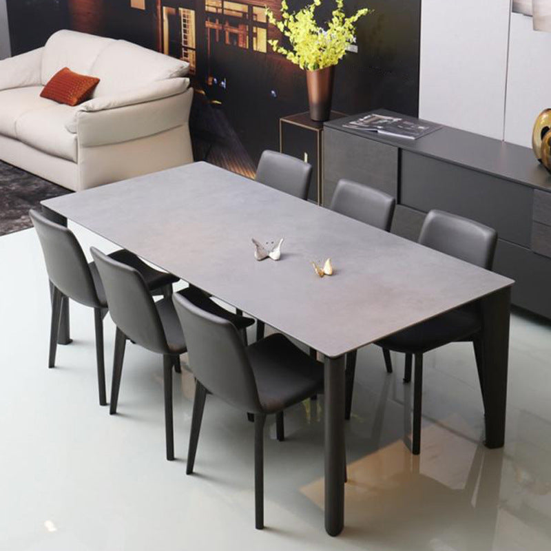 Rectangle Dining Table Simple Dinner Room Simple Table with 4 Wood Legs Base