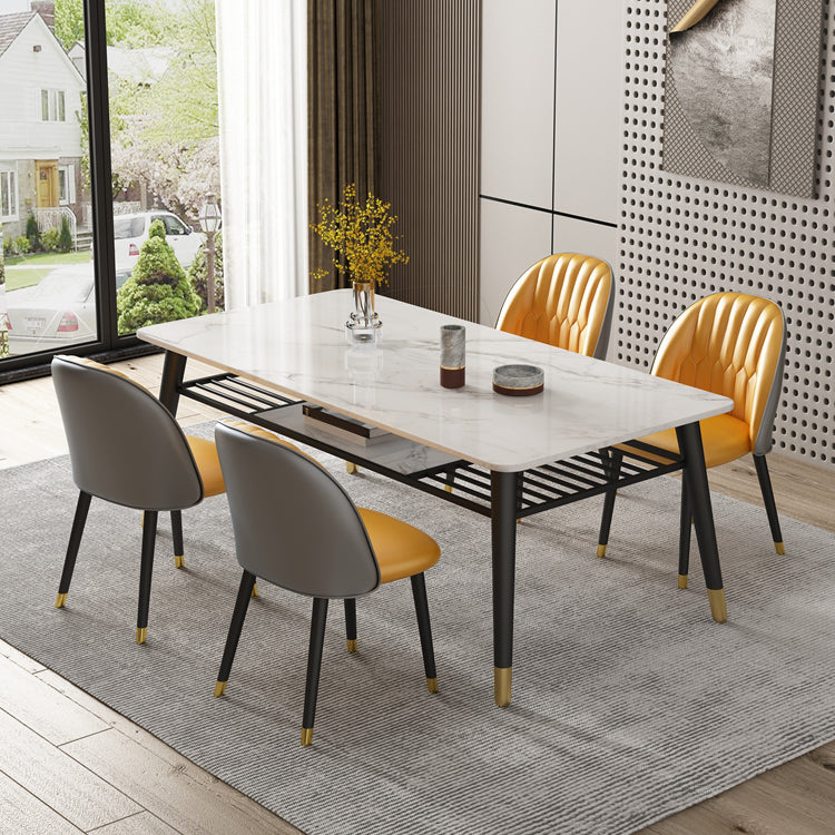 Table à manger standard en pierre pénible moderne Table à manger en forme de rectangle
