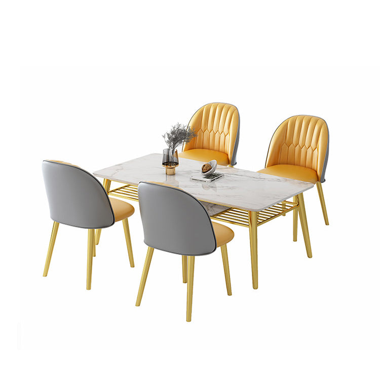 Table à manger standard en pierre pénible moderne Table à manger en forme de rectangle