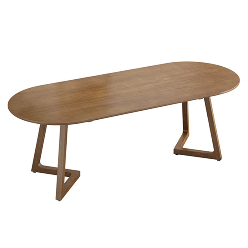 Mesa de comedor moderna de forma oval