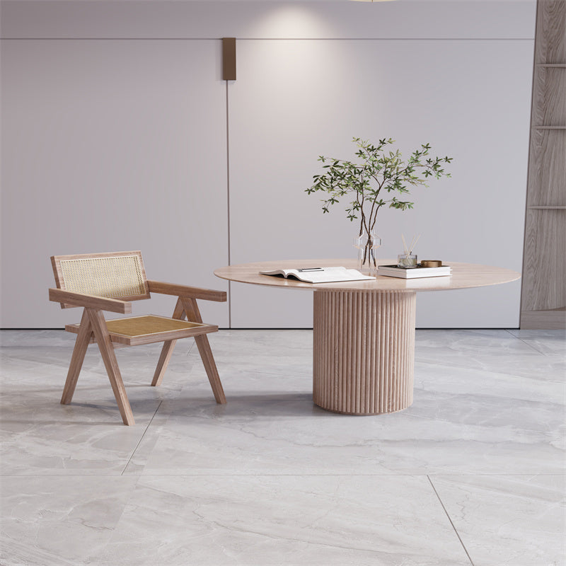 Simplicity Round Dining Site Table Pine Solid Wood Dining Room Home Furniture