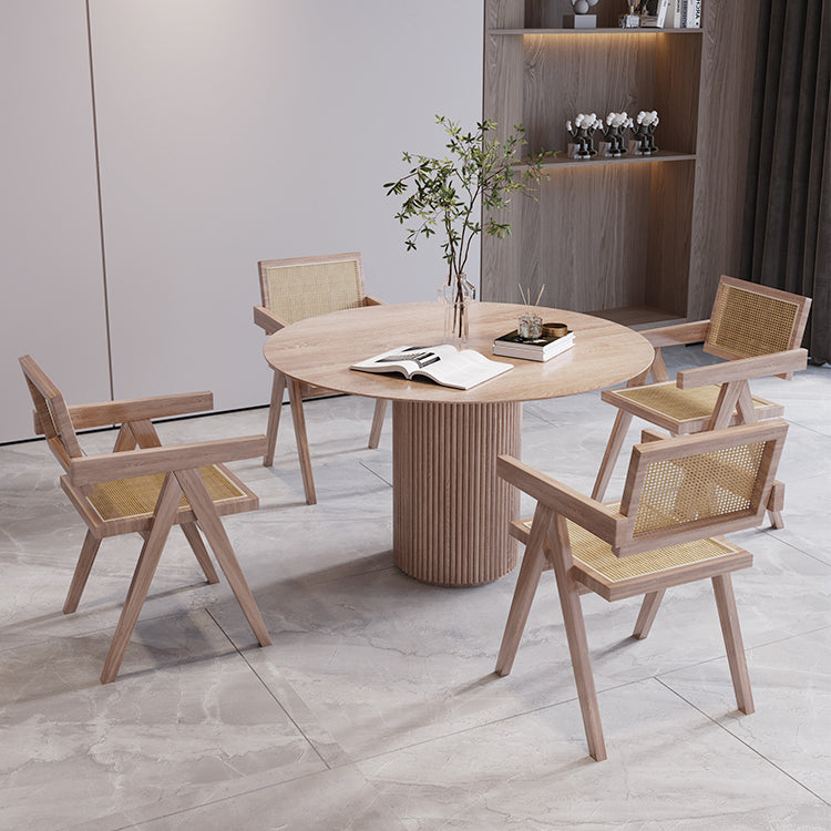Simplicity Round Dining Site Table Pine Solid Wood Dining Room Home Furniture