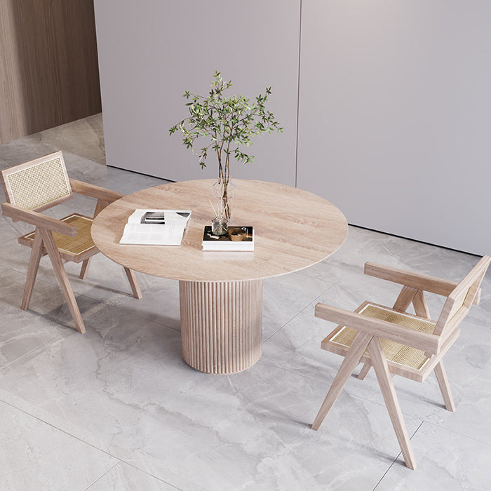 Simplicity Round Dining Site Table Pine Solid Wood Dining Room Home Furniture