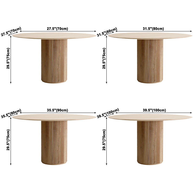 Simplicity Round Dining Site Table Pine Solid Wood Dining Room Home Furniture