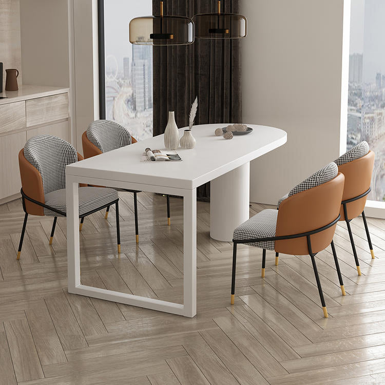 Solid Wood Contemporary Free Form Dining Table Wood Top Table for Dining Room