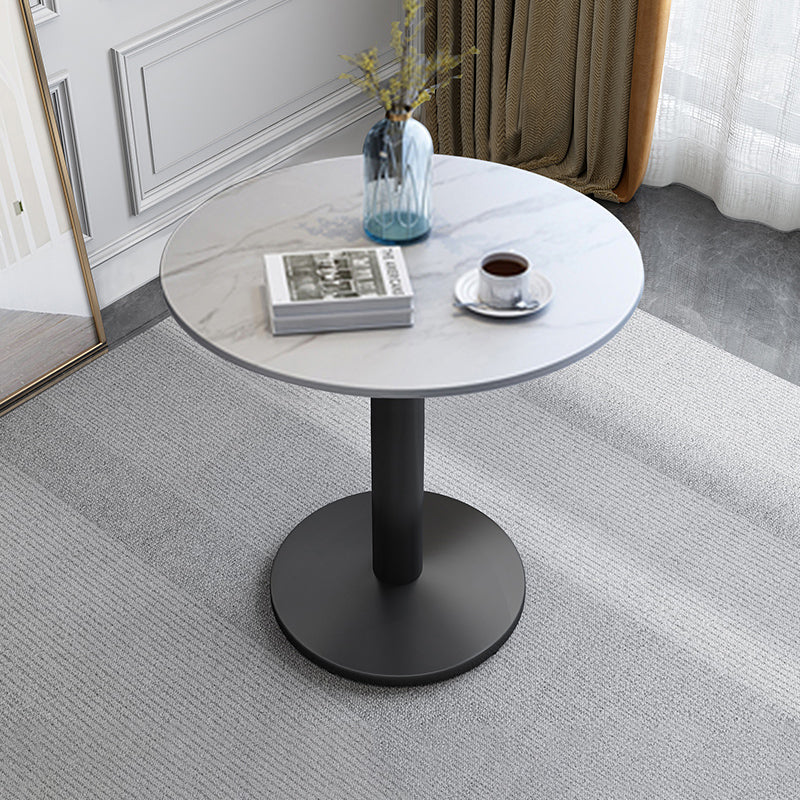 Contemporary Round Dining Table Sintered Stone Dining Table with Tulip Base for Dining Room