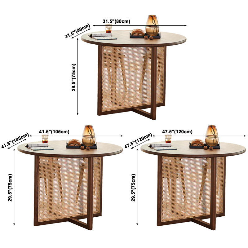 Moderne stijl massief houten eettafel met sledeonderstel Eettafel voor eetkamer