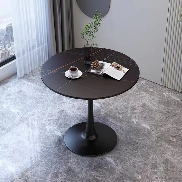 Tavolo da pranzo rotondo contemporaneo tavolo da pranzo in pietra sinterizzato per sala da pranzo