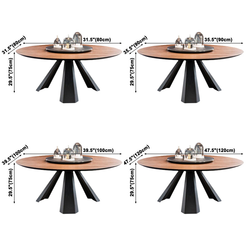 Mesa de comedor estándar minimalista de madera sólida (sin perezoso Susan)