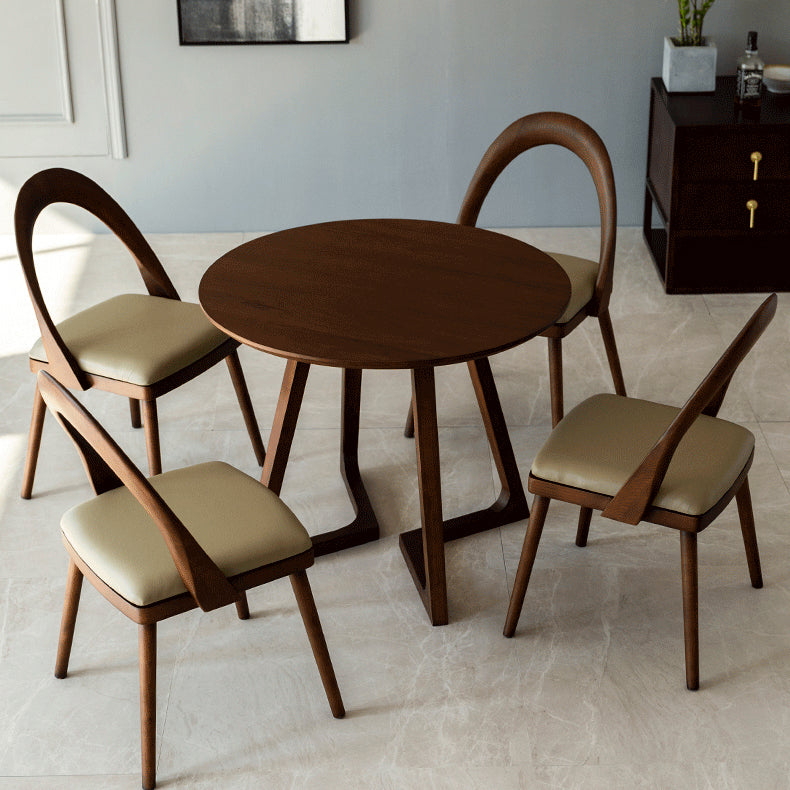 Mesa de comedor redonda de estilo contemporáneo muebles de madera maciza para comedor