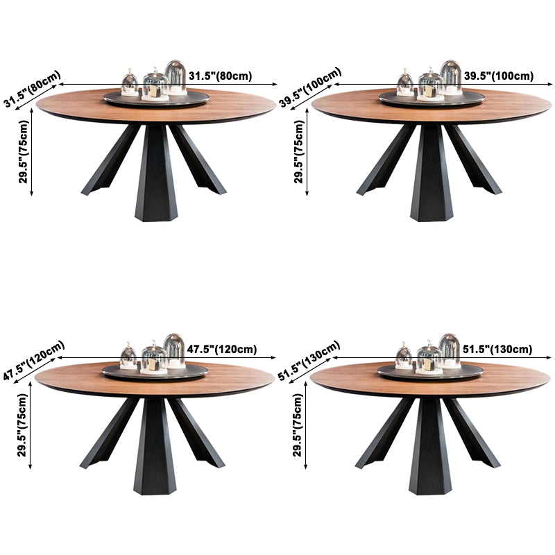 Mesa de comedor de trípode redondo con madera sólida de pino (perezoso Susan no incluida)