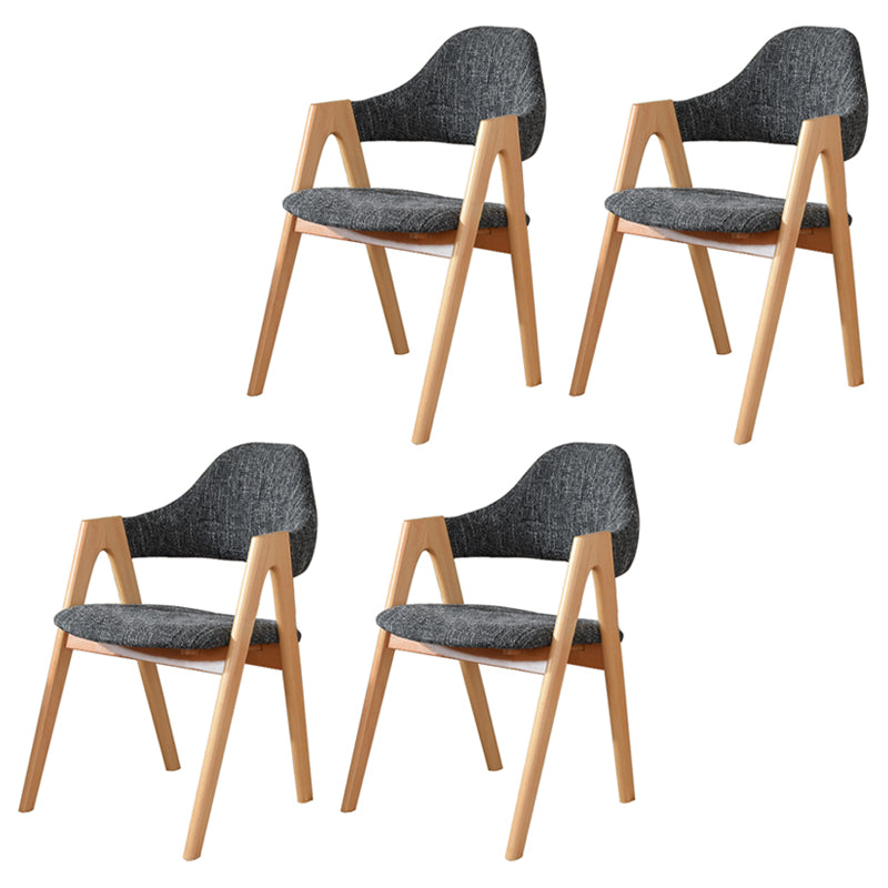 Modern Solid Wood Opening Back Dining Arm Chair Kitchen Dining Arm Chair
