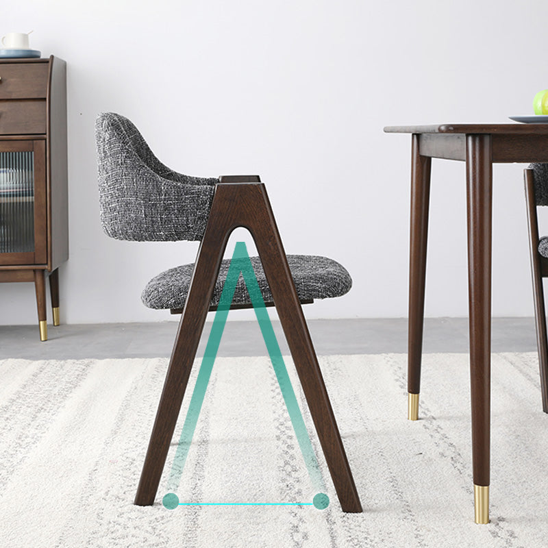 Modern Solid Wood Opening Back Dining Arm Chair Kitchen Dining Arm Chair