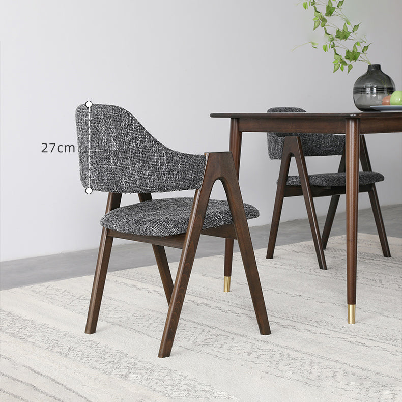 Modern Solid Wood Opening Back Dining Arm Chair Kitchen Dining Arm Chair