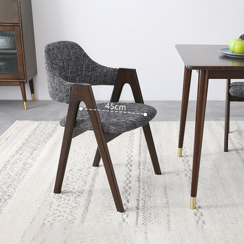 Fauteuil de salle à manger à dossier ouvert en bois massif moderne, fauteuil de salle à manger de cuisine