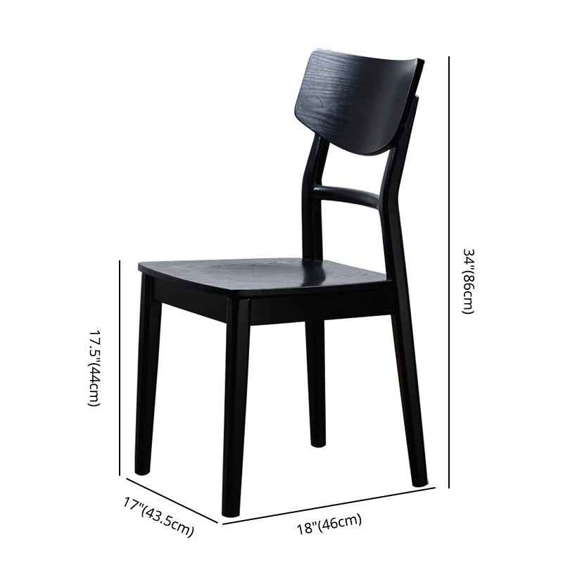 Solid Wood Industrial Style Side Chair Ladder Back Kitchen Dining Chair