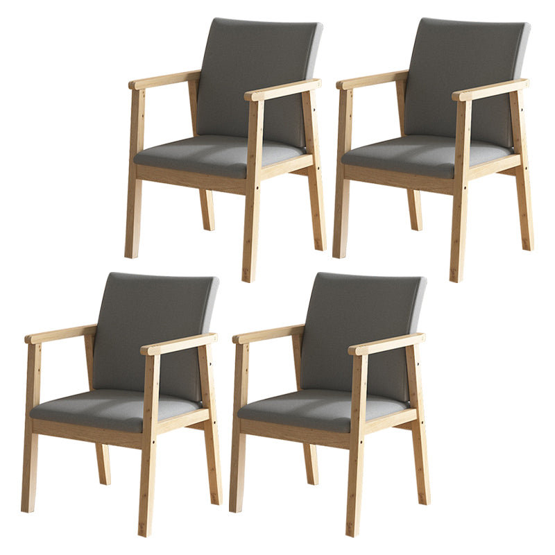 Contemporary Style Solid Wood Open Back Arm Chair Kitchen Dining Room Chairs