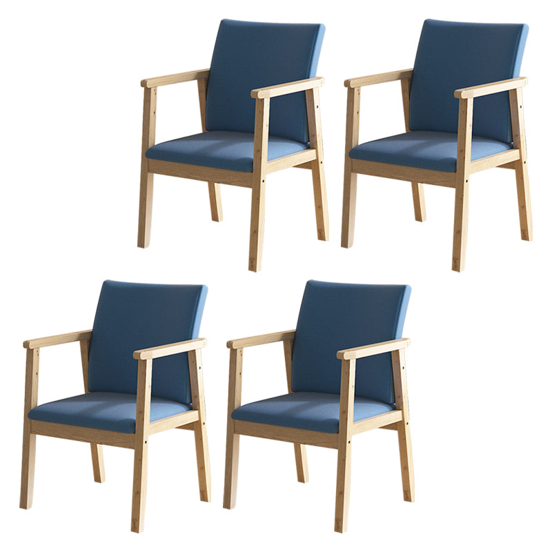 Contemporary Style Solid Wood Open Back Arm Chair Kitchen Dining Room Chairs