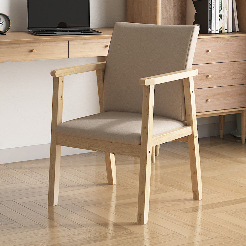 Contemporary Style Solid Wood Open Back Arm Chair Kitchen Dining Room Chairs
