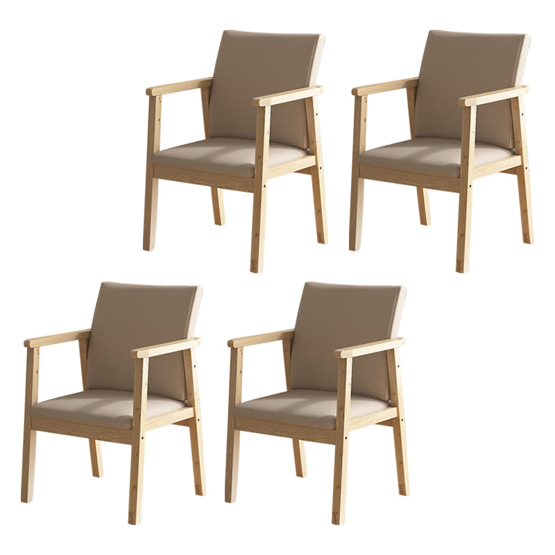 Contemporary Style Solid Wood Open Back Arm Chair Kitchen Dining Room Chairs