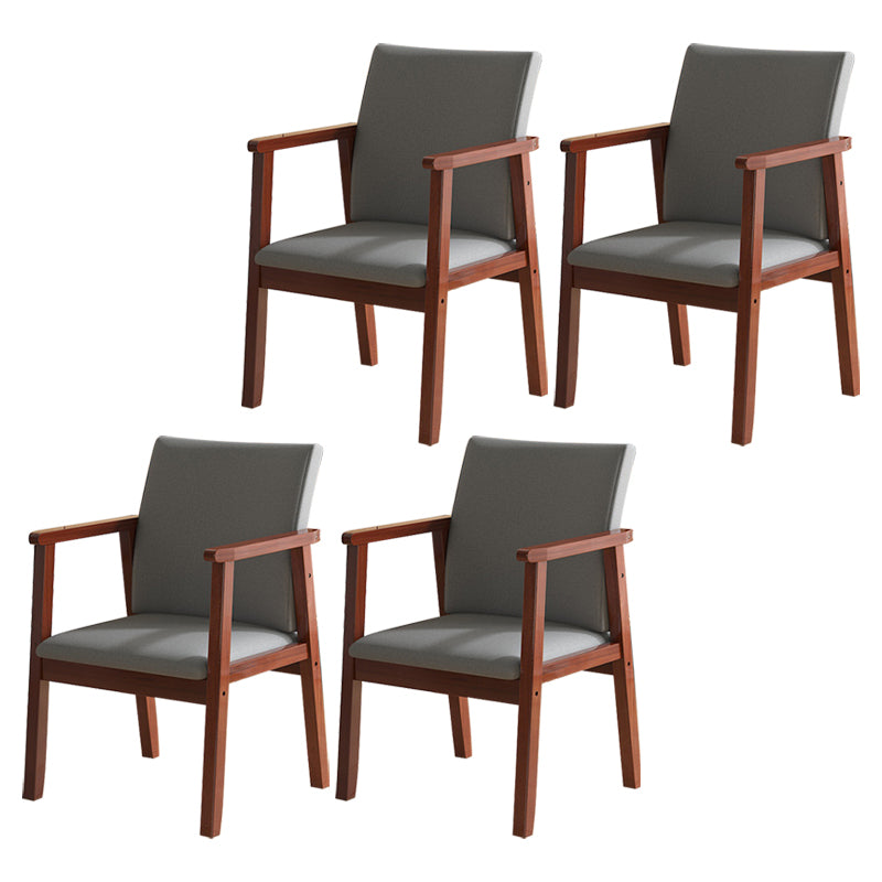 Contemporary Style Solid Wood Open Back Arm Chair Kitchen Dining Room Chairs