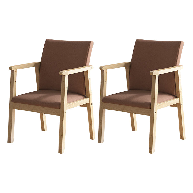Contemporary Style Solid Wood Open Back Arm Chair Kitchen Dining Room Chairs