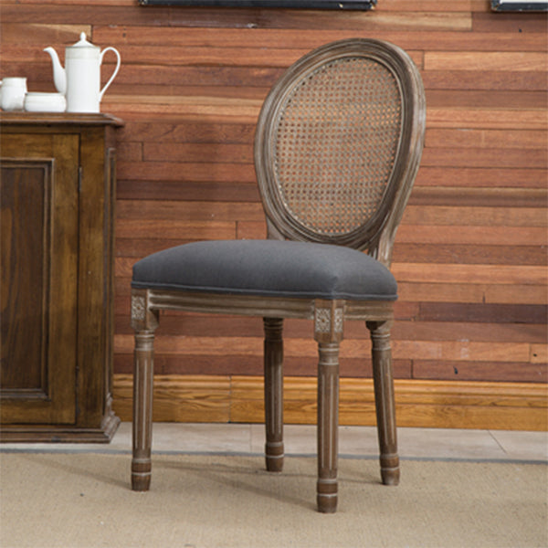 Farmhouse Dining Chair with Wood Legs King Louis Back Side Chair for Home Use