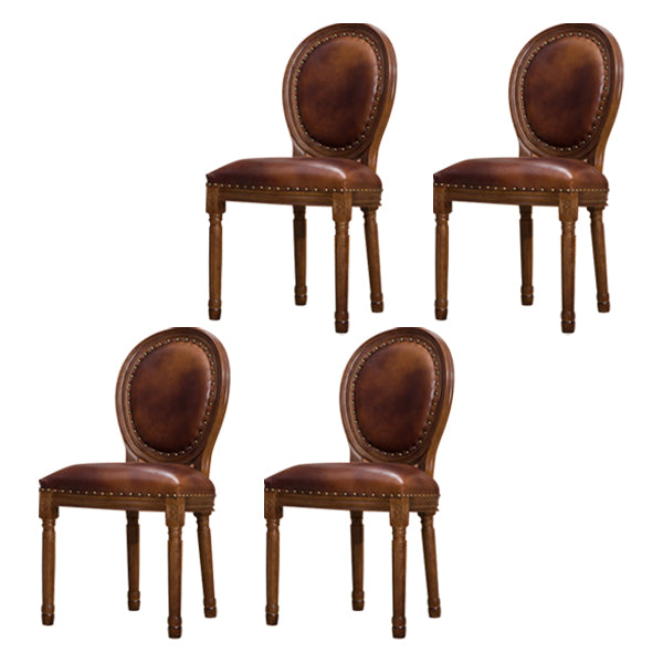 Farmhouse Dining Chair with Wood Legs King Louis Back Side Chair for Home Use