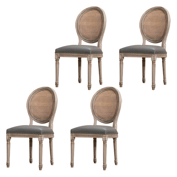 Farmhouse Dining Chair with Wood Legs King Louis Back Side Chair for Home Use