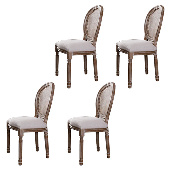 Farmhouse Dining Chair with Wood Legs King Louis Back Side Chair for Home Use