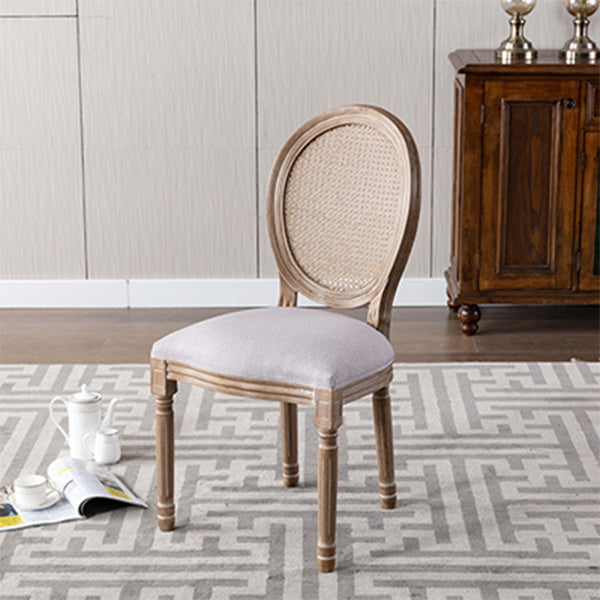 Farmhouse Dining Chair with Wood Legs King Louis Back Side Chair for Home Use