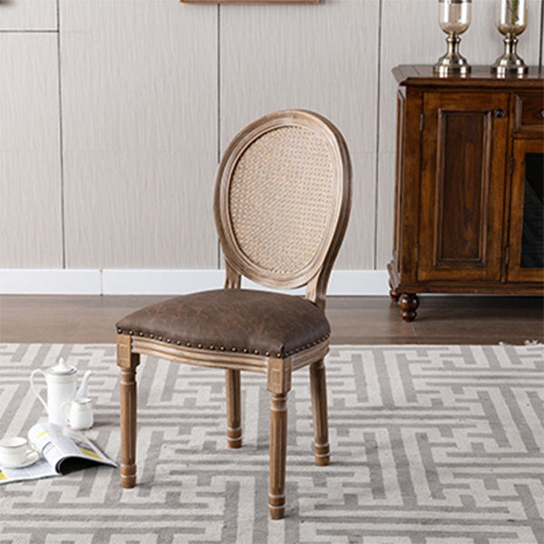 Farmhouse Dining Chair with Wood Legs King Louis Back Side Chair for Home Use