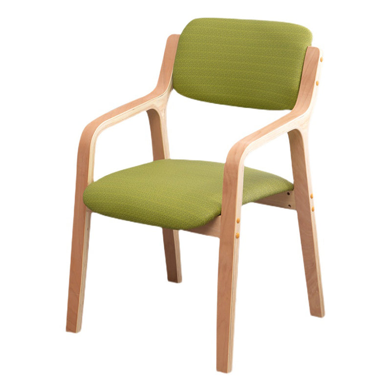 Scandinavian Home Arm Chair Wood Open Back Upholstered Dining Room Chair