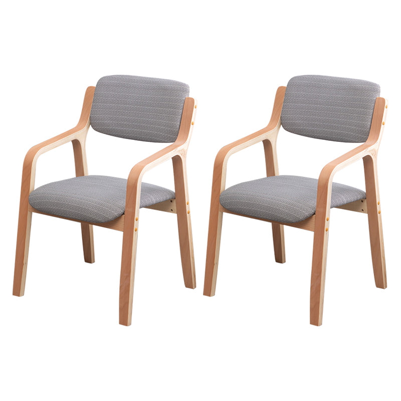 Scandinavian Home Arm Chair Wood Open Back Upholstered Dining Room Chair