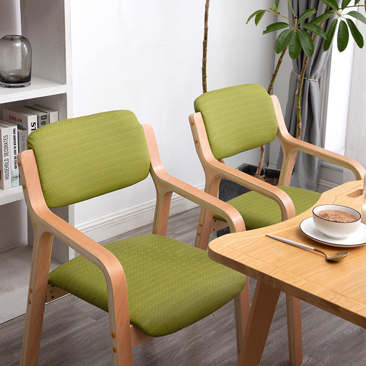 Scandinavian Home Arm Chair Wood Open Back Upholstered Dining Room Chair